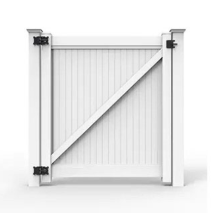 Full Privacy Fence Gate - White -1